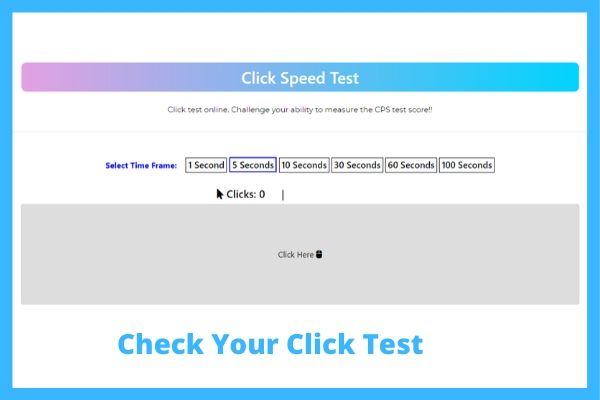 Right Click Test - Check Your Clicking Speed in CPS